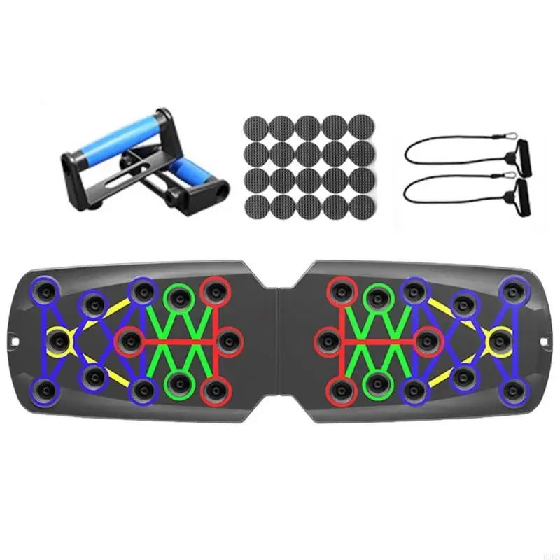 E56D Push up Boards, Exercise Pushup Stands with Resistance Band for Fitness Training