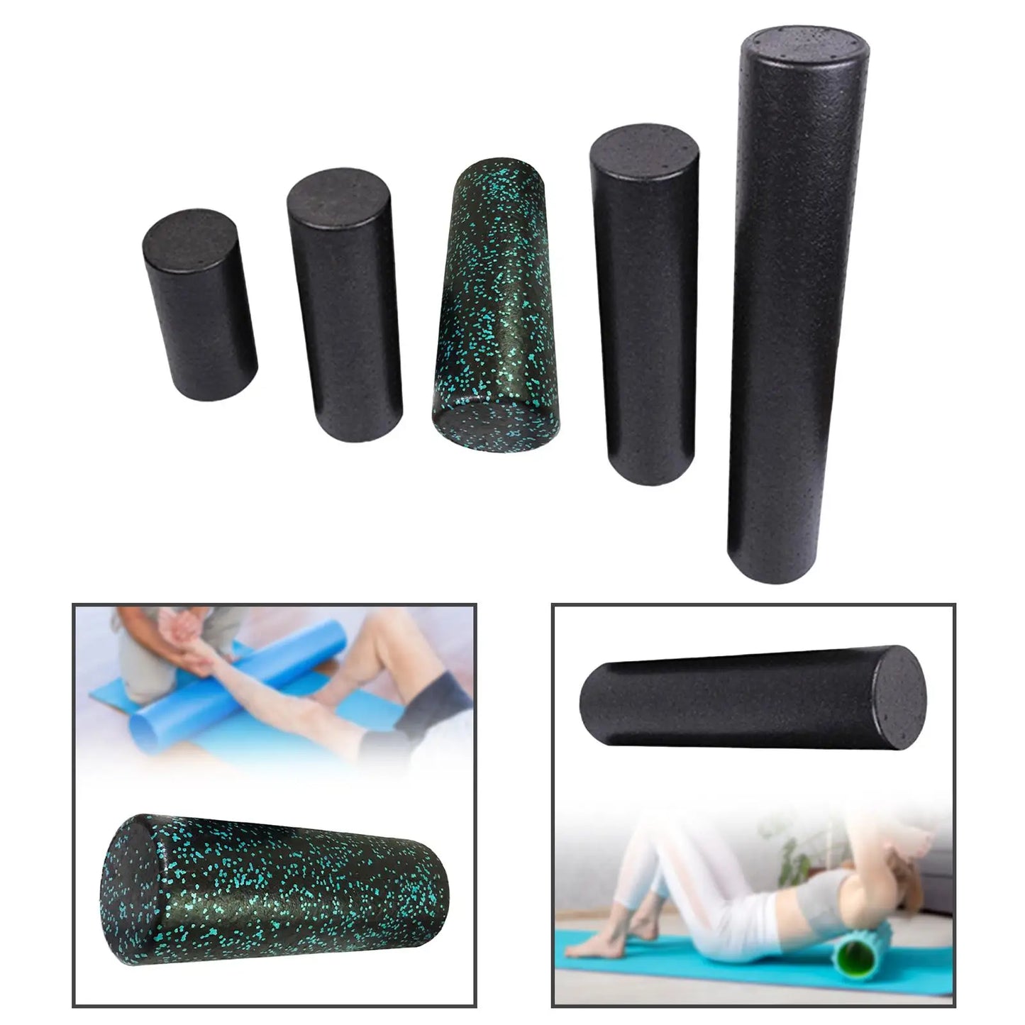 High Density round Foam Roller Balance Training Lightweight Pilates Yoga Column for Waist Arm Stretching Workout