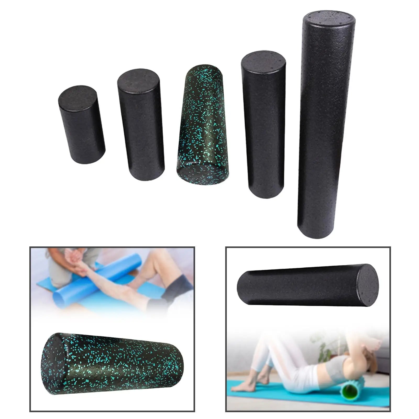 High Density round Foam Roller Balance Training Lightweight Pilates Yoga Column for Waist Arm Stretching Workout