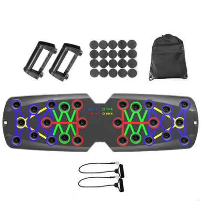 E56D Push up Boards, Exercise Pushup Stands with Resistance Band for Fitness Training