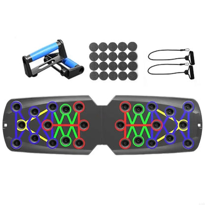 E56D Push up Boards, Exercise Pushup Stands with Resistance Band for Fitness Training