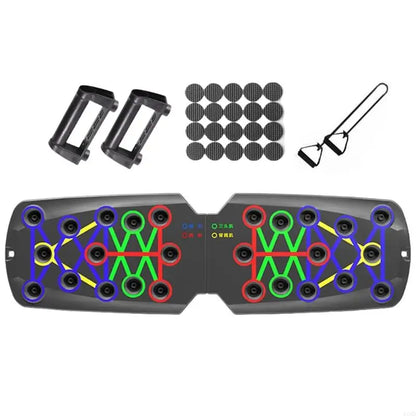E56D Push up Boards, Exercise Pushup Stands with Resistance Band for Fitness Training