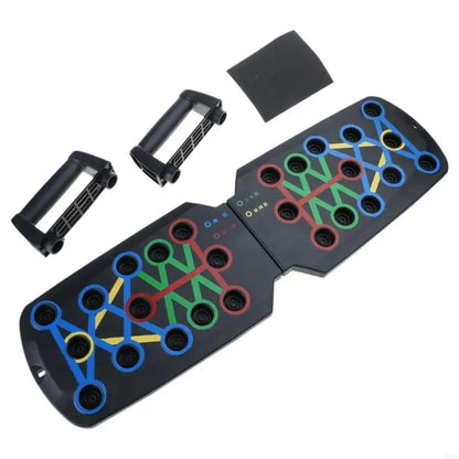 E56D Push up Boards, Exercise Pushup Stands with Resistance Band for Fitness Training