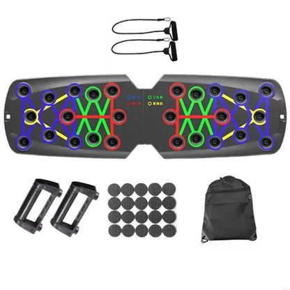 E56D Push up Boards, Exercise Pushup Stands with Resistance Band for Fitness Training