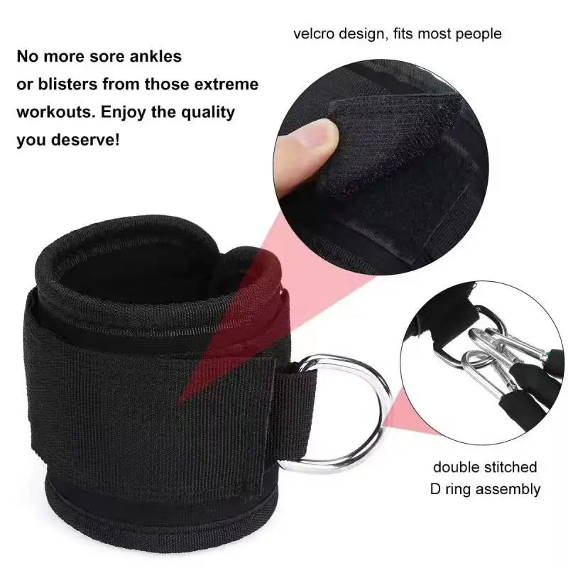 6-Piece Leg Resistance Band Set for Hip Strength Training, Running, Fitness, Ankle Resistance Bands, Yoga, Glute Training, Elastic Bands for Fitness Strength Training, Three-Tube Leg Training Resistance Bands, Leg Resistance Bands
