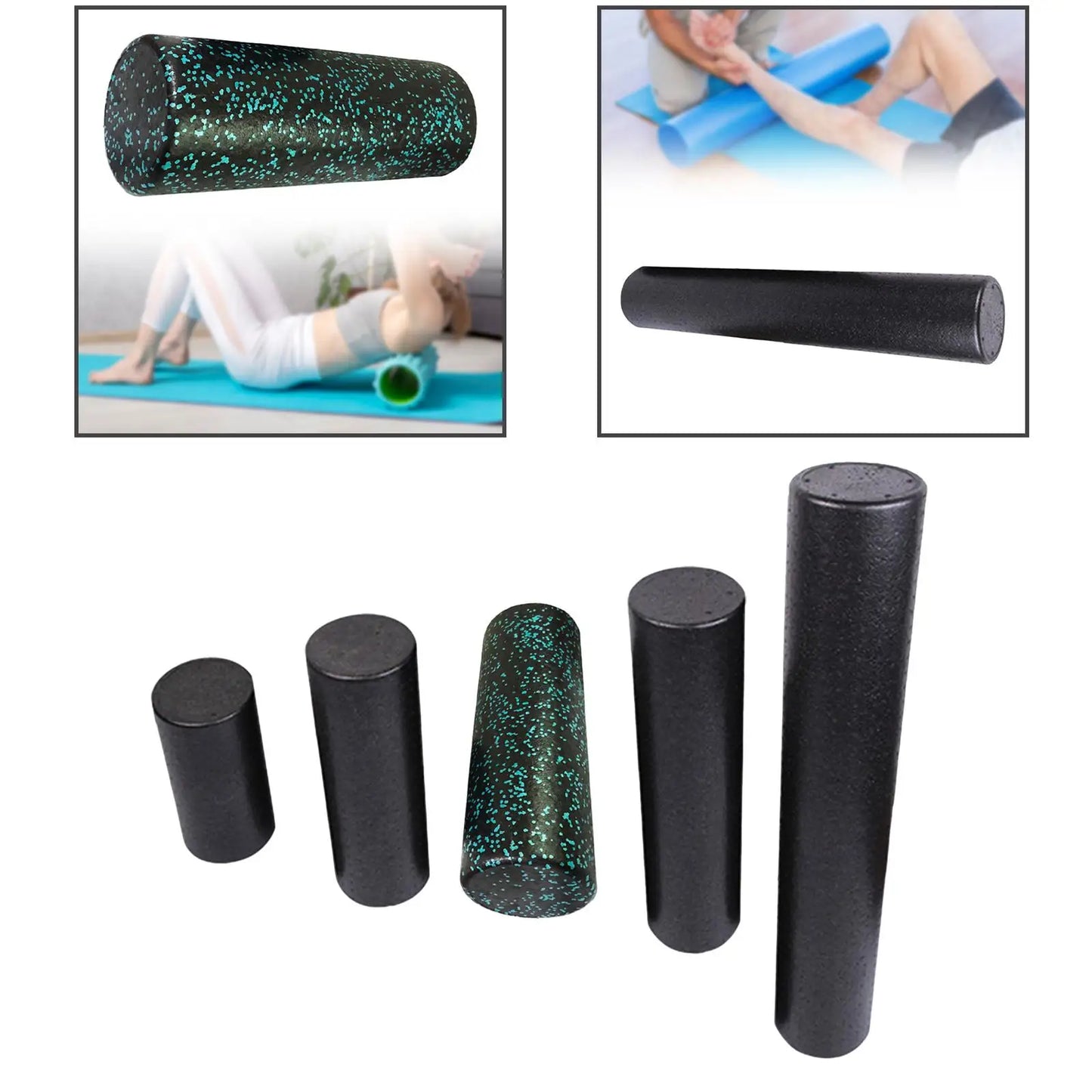 High Density round Foam Roller Balance Training Lightweight Pilates Yoga Column for Waist Arm Stretching Workout