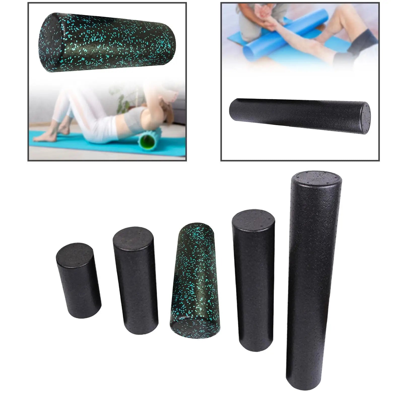 High Density round Foam Roller Balance Training Lightweight Pilates Yoga Column for Waist Arm Stretching Workout
